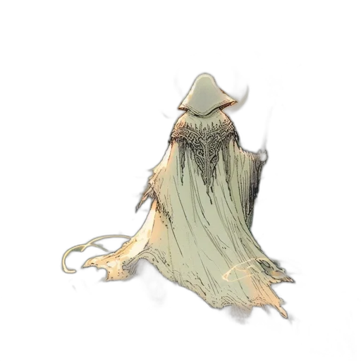 hat, mask, creature, dress, concept art, fantasy art, watercolor, comic book art transparent PNG cut-out