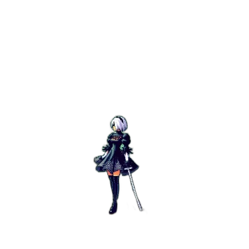 weapon, robot, dress, staff, pixel art, concept art, 3d render, anime transparent PNG cut-out