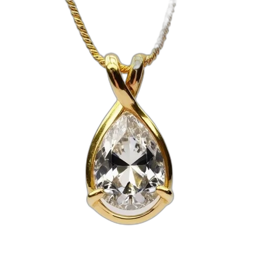 jewelry, crown, 3d render, 18k, yellow, gold, solitaire, pendant transparent PNG cut-out