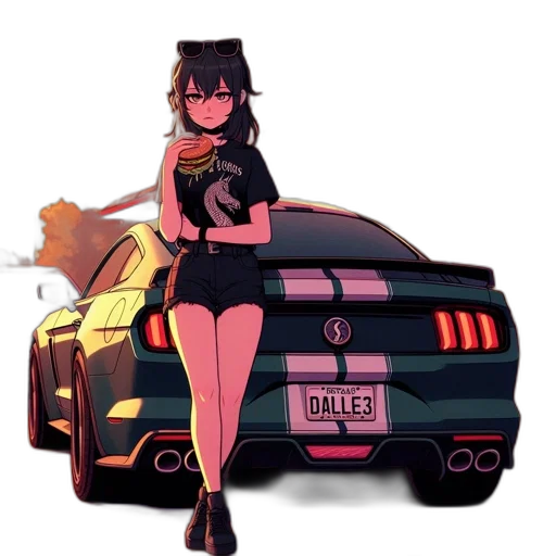car, animal, dress, weapon, anime, cartoon, concept art, pixel art transparent PNG cut-out