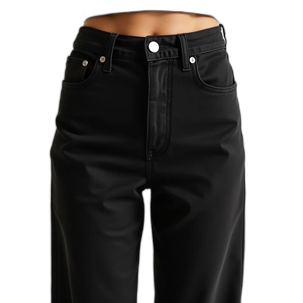 jacket, 3d render, dark, pair, black, jeans, straight, leg transparent PNG cut-out