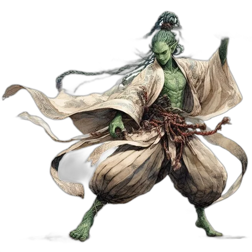 staff, dragon, concept art, fantasy art, photorealistic, comic book art, green, asian-descent transparent PNG cut-out
