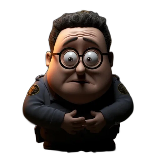 staff, jacket, face, animal, concept art, cartoon, 3d render, photorealistic transparent PNG cut-out