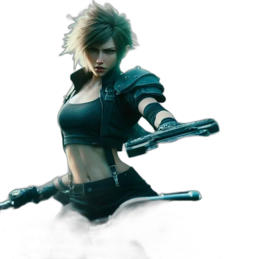 weapon, concept art, fantasy art, cyberpunk, comic book art, armored, woman, spiky transparent PNG cut-out