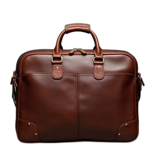 woven, nap, leather, laptop, briefcase transparent PNG cut-out
