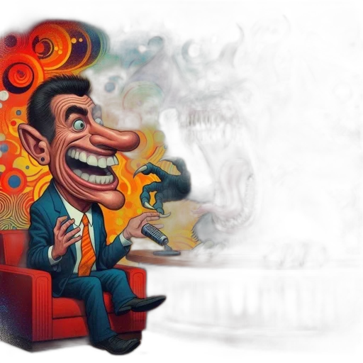 concept art, cartoon, photorealistic, fire, man, large, smile, sharp transparent PNG cut-out