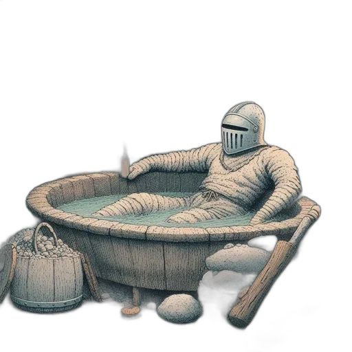 furniture, robot, mask, creature, concept art, 3d render, fantasy art, watercolor transparent PNG cut-out