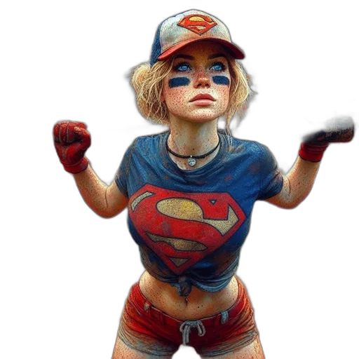 face, mask, comic book art, 3d render, concept art, fantasy art, stadium, determined transparent PNG cut-out