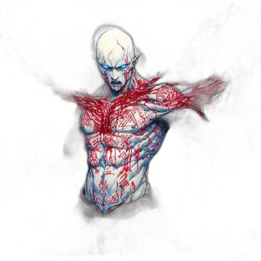 creature, concept art, comic book art, fantasy art, watercolor, muscular, figure, striking transparent PNG cut-out