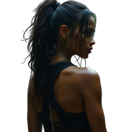 jewelry, dress, hair, jacket transparent PNG cut-out