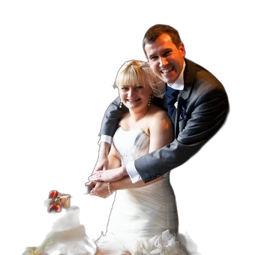 dress, umbrella, photorealistic, 3d render, bride, groom, cut, into transparent PNG cut-out