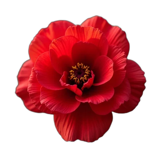 flower, crown, dress, jewelry, photorealistic, red, close-up, image transparent PNG cut-out