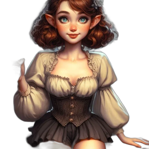 dress, staff, fantasy art, oil painting, concept art, photorealistic, golden, monochrome transparent PNG cut-out