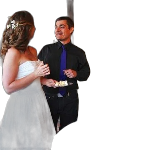 dress, staff, umbrella, sword, bride, white, groom, black transparent PNG cut-out