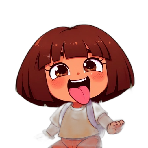 creature, staff, hair, face, cartoon, anime, concept art, pixel art transparent PNG cut-out