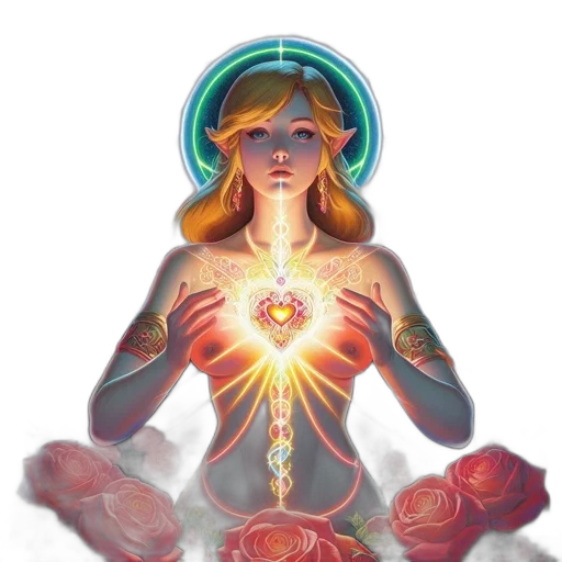 jewelry, concept art, fantasy art, pixel art, ethereal, spiritually, charged, scene transparent PNG cut-out
