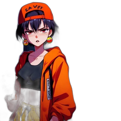jacket, hat, staff, dress, anime, pixel art, concept art, cartoon transparent PNG cut-out