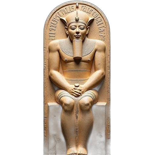 jewelry, mask, large, babylonian, stele, has, painted, person transparent PNG cut-out