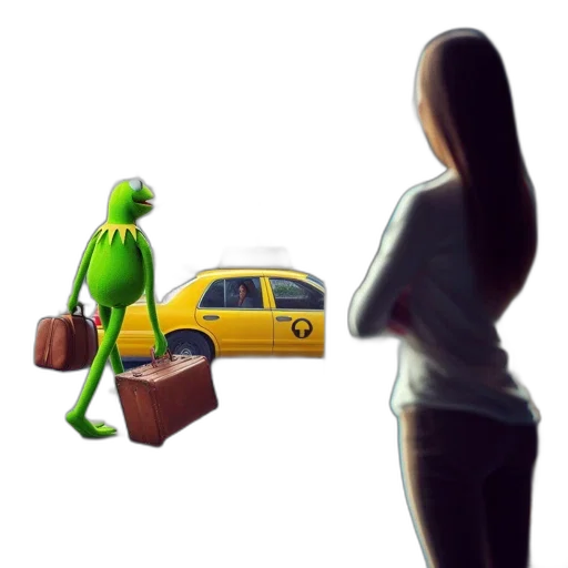 car, robot, staff, 3d render, concept art, photorealistic, oil painting, city street transparent PNG cut-out