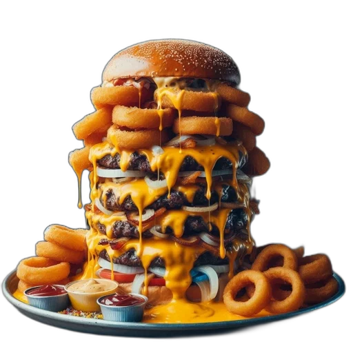 food, crown, robot, animal, photorealistic, 3d render, concept art, towering transparent PNG cut-out