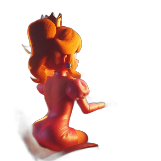 crown, dress, robot, weapon, 3d render, concept art, pixel art, watercolor transparent PNG cut-out