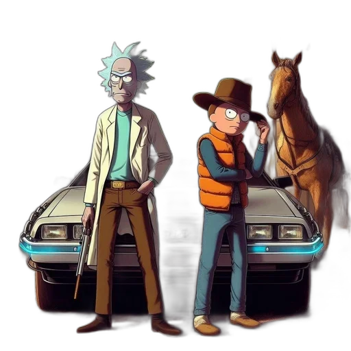 jacket, car, robot, staff, concept art, comic book art, cartoon, pixel art transparent PNG cut-out