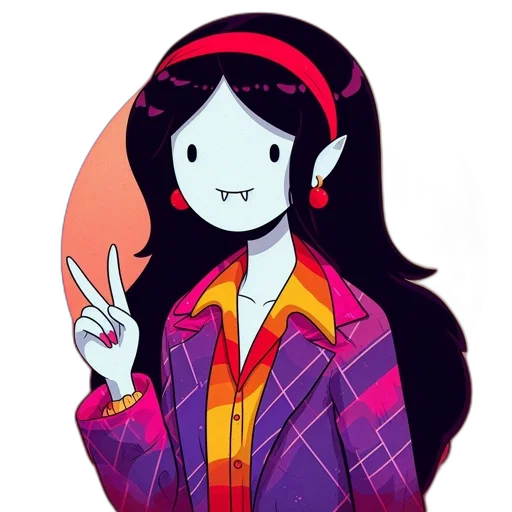 jacket, face, staff, robot, pixel art, cartoon, anime, vaporwave transparent PNG cut-out