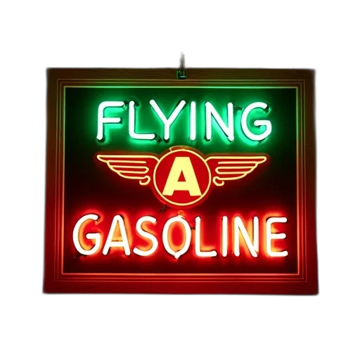 car, photorealistic, neon lights, neon, sign, words, flying, gasoline transparent PNG cut-out