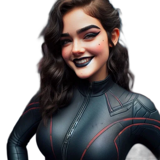 face, concept art, comic book art, cartoon, fantasy art, young, woman, costume transparent PNG cut-out