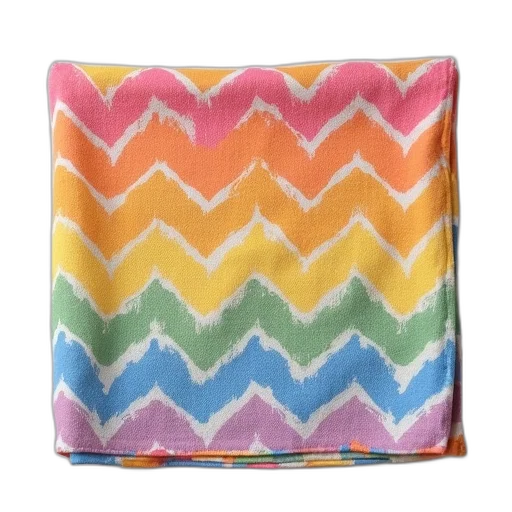 hat, pastel, colorful, chevron, napkin, rainbow transparent PNG cut-out