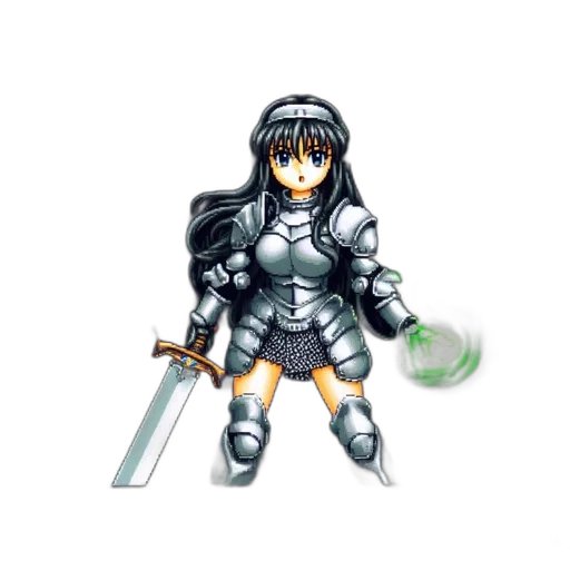 sword, weapon, staff, robot, pixel art, fantasy art, concept art, 3d render transparent PNG cut-out