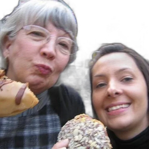 food, staff, animal, jewelry, two, women, enjoying, sandwiches transparent PNG cut-out