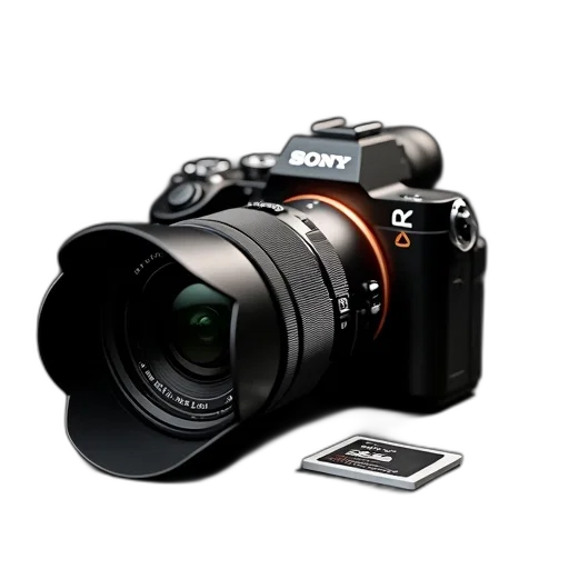 weapon, animal, photorealistic, 3d render, black, sony, camera, large transparent PNG cut-out