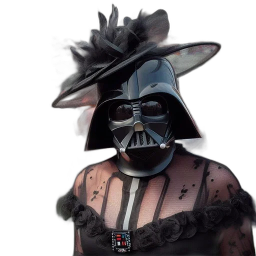 mask, hat, staff, face, photorealistic, concept art, 3d render, fantasy art transparent PNG cut-out