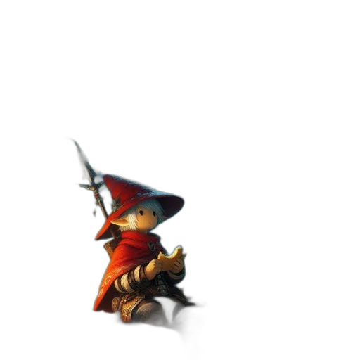 staff, sword, hat, dragon, concept art, 3d render, pixel art, fantasy art transparent PNG cut-out