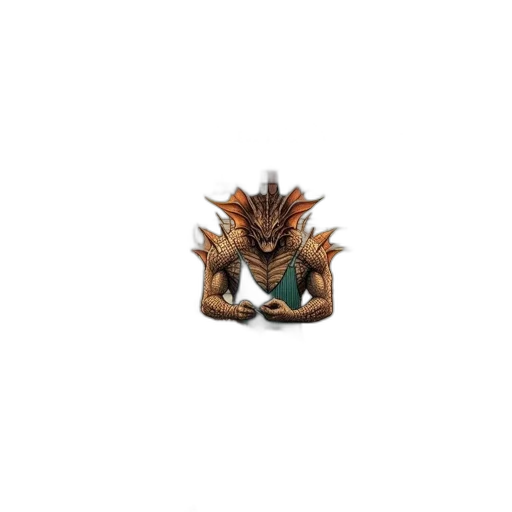 dragon, creature, mask, face, 3d render, fantasy art, pixel art, concept art transparent PNG cut-out