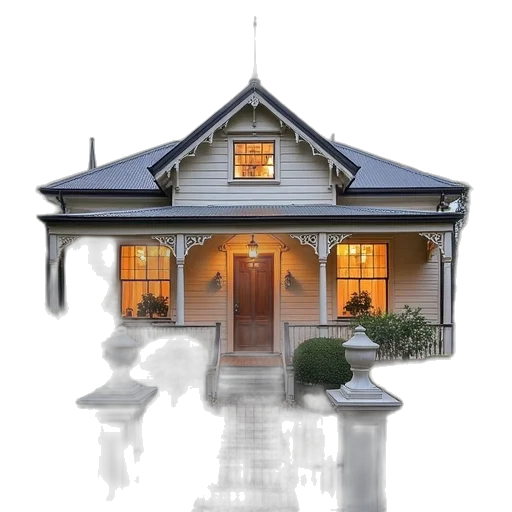 building, umbrella, furniture, photorealistic, 3d render, concept art, fog, rain transparent PNG cut-out