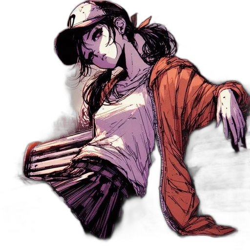 hat, creature, dress, mask, watercolor, concept art, comic book art, anime transparent PNG cut-out