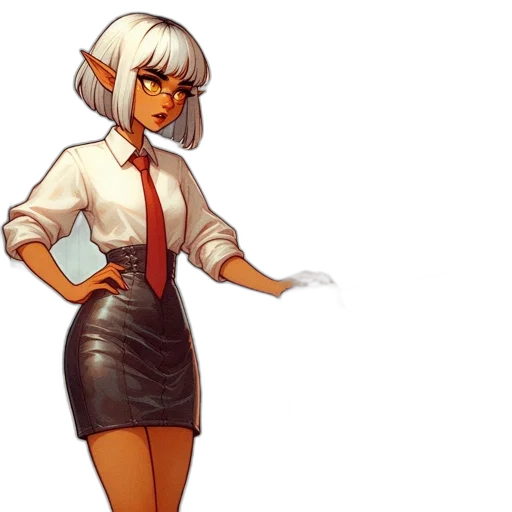 staff, dress, jacket, concept art, pixel art, fantasy art, comic book art, monochrome transparent PNG cut-out