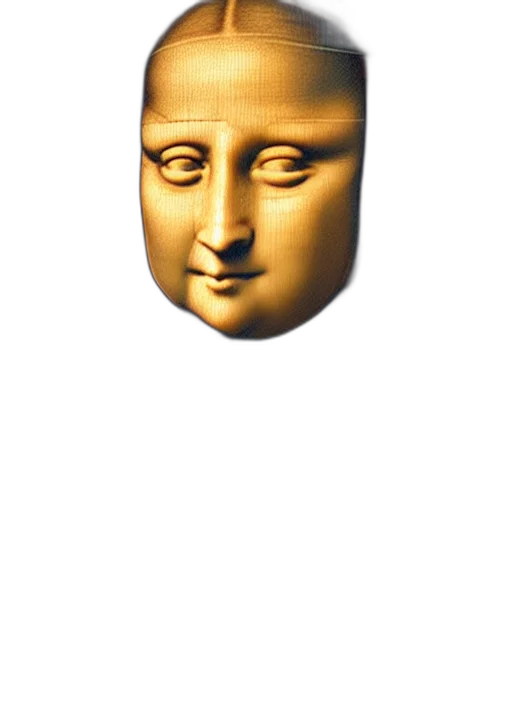 face, mask, jewelry, crown, 3d render, photorealistic, vaporwave, concept art transparent PNG cut-out