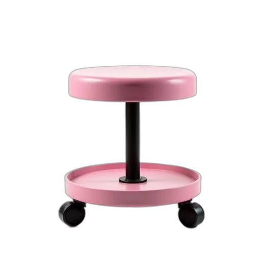 furniture, jewelry, 3d render, pink, child, stool, round, seat transparent PNG cut-out