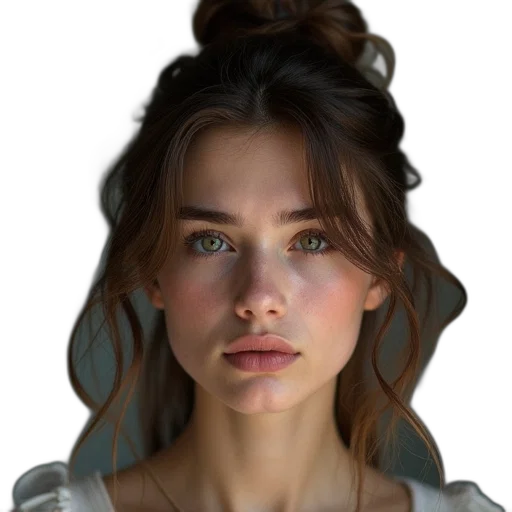 face, dress, hair, crown transparent PNG cut-out