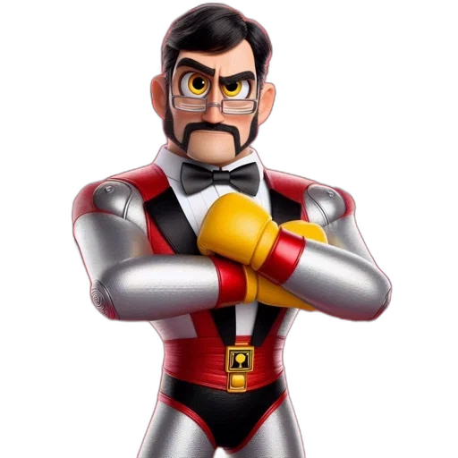 robot, 3d render, concept art, cartoon, comic book art, man, dark, hair transparent PNG cut-out