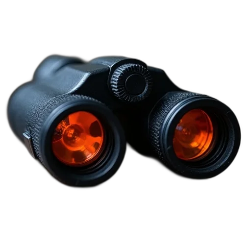 3d render, alpen, 8x25mm, binoculars, has, black, plastic, lens transparent PNG cut-out