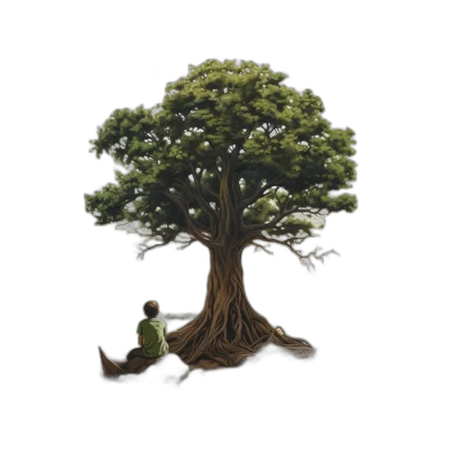 tree, creature, concept art, pixel art, 3d render, photorealistic, forest, fog transparent PNG cut-out