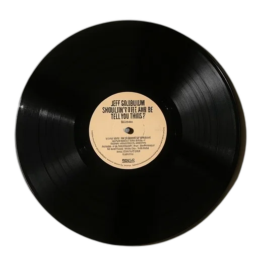 vinyl, record, beige, label, featuring, title, jeff, goldblum transparent PNG cut-out