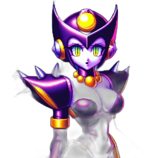 robot, staff, crown, concept art, pixel art, 3d render, fantasy art, female transparent PNG cut-out
