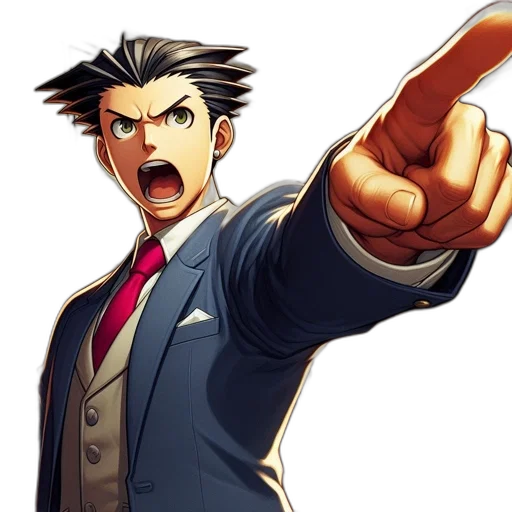 staff, animated, figure, resembling, man, courtroom, wears, formal transparent PNG cut-out