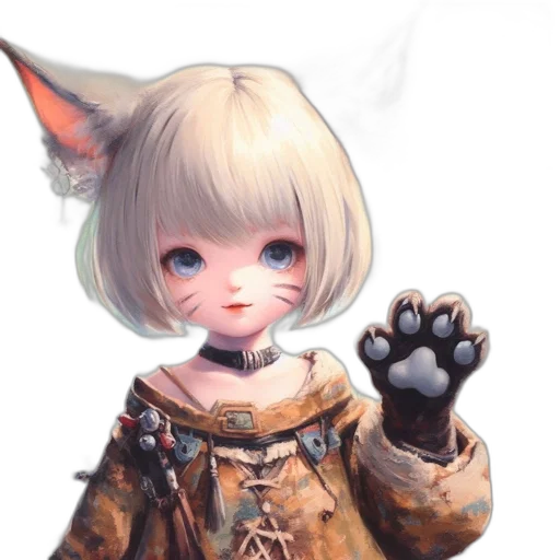 staff, animal, creature, face, fantasy art, concept art, 3d render, oil painting transparent PNG cut-out