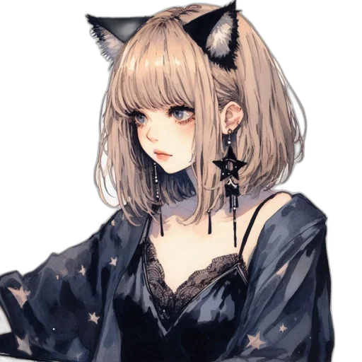 dress, staff, mask, creature, anime, fantasy art, watercolor, pixel art transparent PNG cut-out